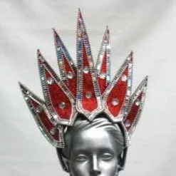 Casque Rouge Paillettes