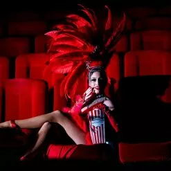 Casque Strass Avec Piquet Plumes