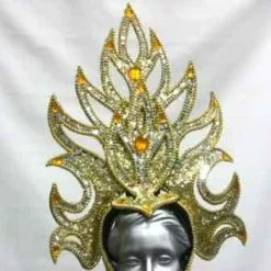 Casque Paillettes Or