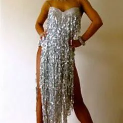 Robe à Franges Argent