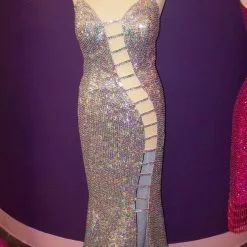 Robe Fourreau Argent Sur Mesures