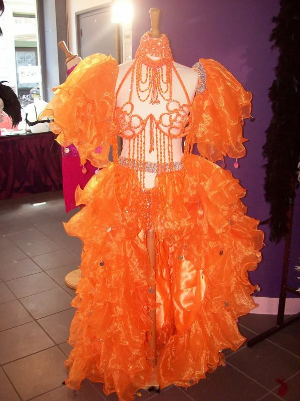 Ensemble Bresilien Orange Fluo Sur Mesures 3 Ensemble Bresilien Orange Fluo Sur Mesures