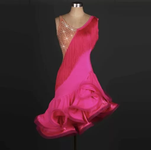Robe Salsa Dans E De Salon Fushia
