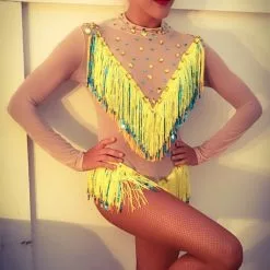 Body Résille Fine à Franges