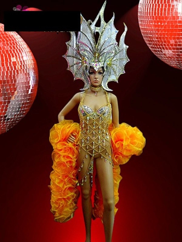 Robe Strass, Casque Et Boa Organza 3 Robe Strass, Casque Et Boa Organza