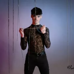 Body Homme Strass Résille