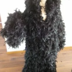 Manteau Long En Plumes De Dinde Déchirées