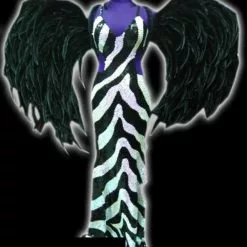 Ensemble Dos De Plumes En Coq + Robe