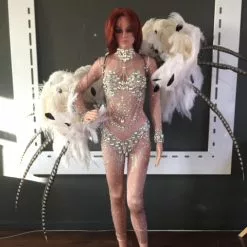 Ensemble Plumes Et Strass Asymétrique